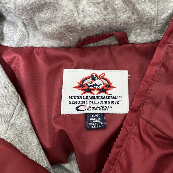 Sacramento River Cats Mens GIII Carl Banks Windbreaker Hooded Jacket Size L Red - Picture 8 of 10